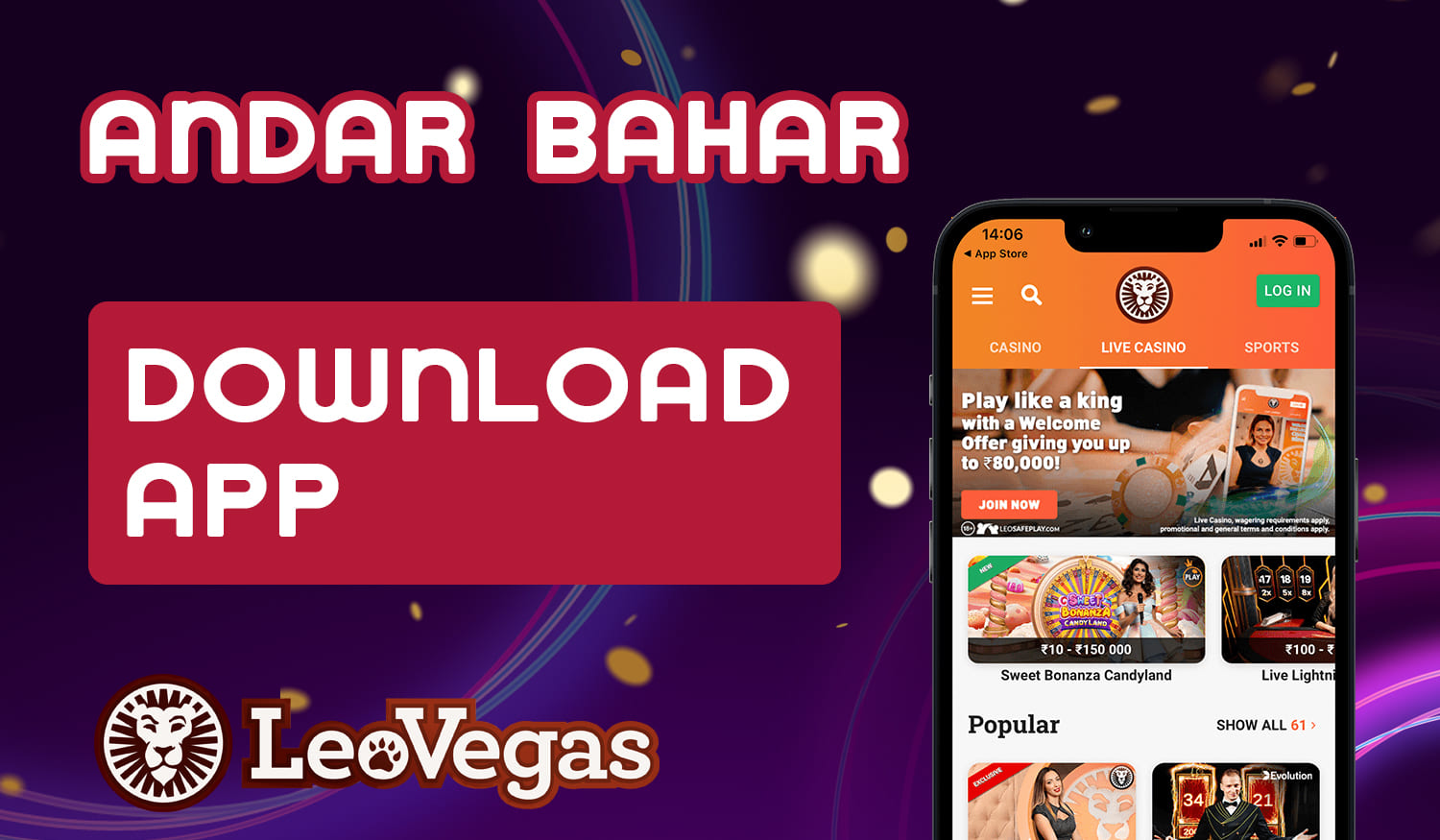 How to download and install the LeoVegas app and start playing Andar Bahar