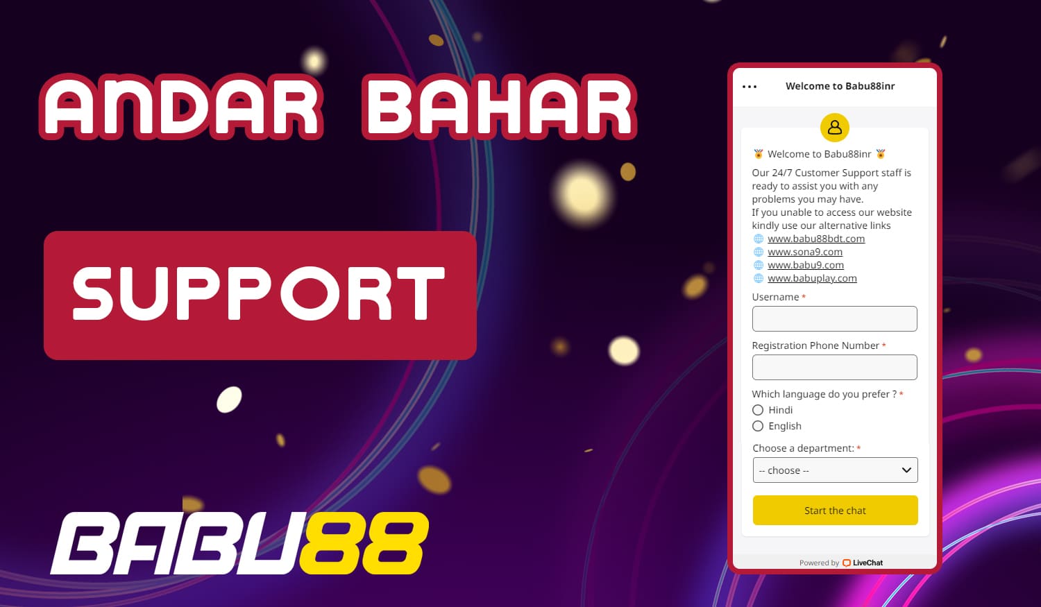 Contact Babu88 support team