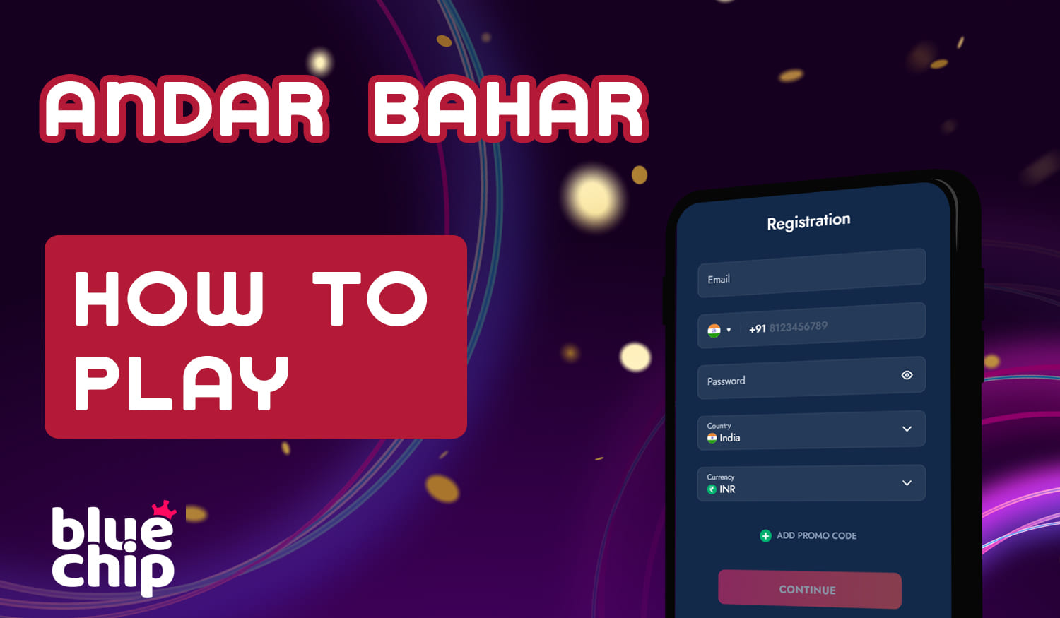 Step-by-step instructions on how to start playing Andar Bahar on BlueChip