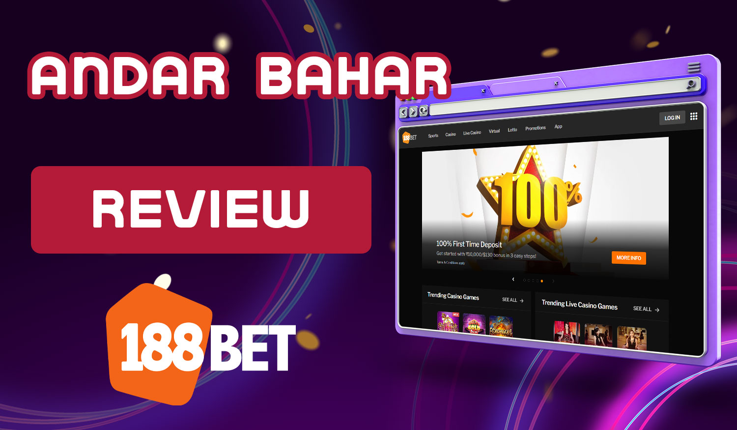 Detailed review of the 188Bet India bookmaker on Andar Bahars