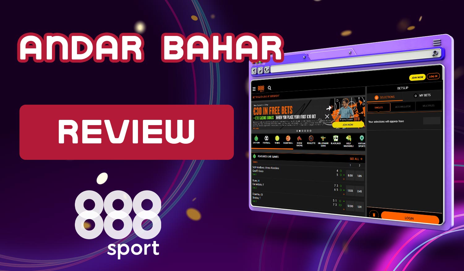 Detailed 888Sport review dedicated to the game Andar Bahar on the website