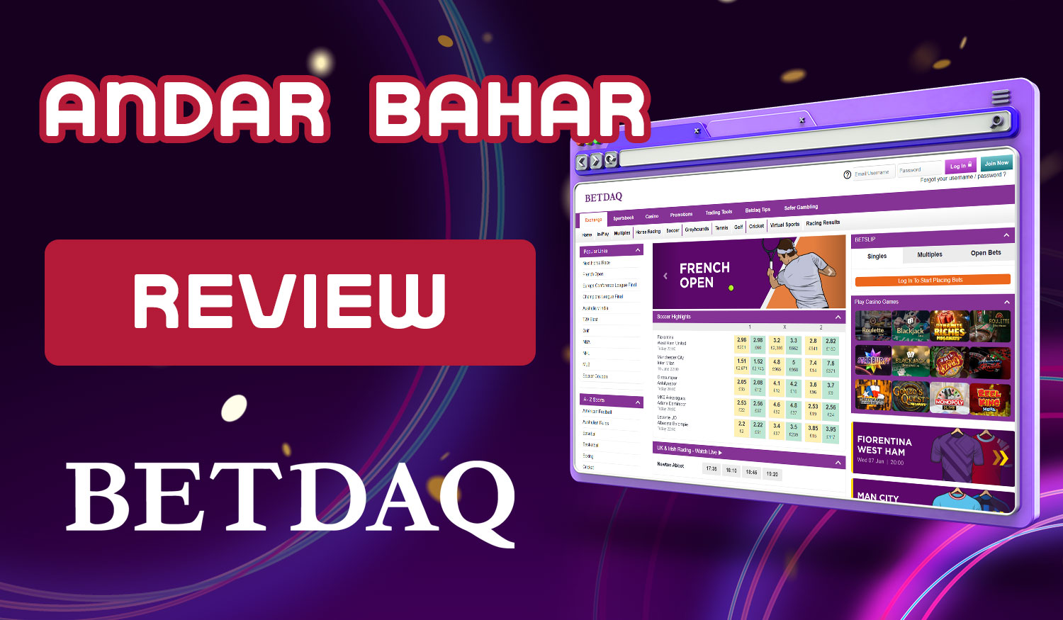 Detailed review of the Betdaq bookmaker on Andar Bahars
