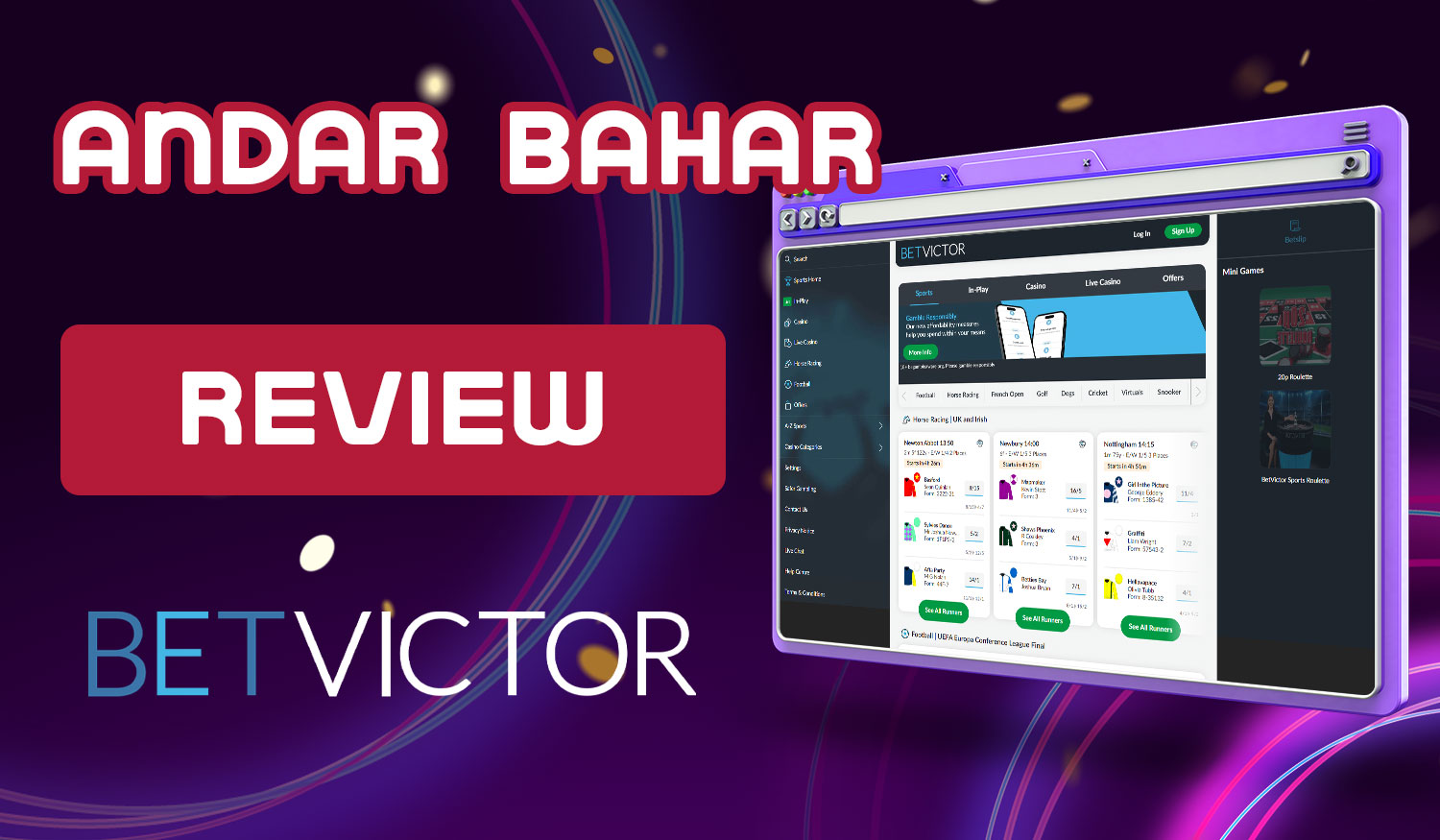 Detailed review of the bookmaker BetVictor on the Andar Bahar websites
