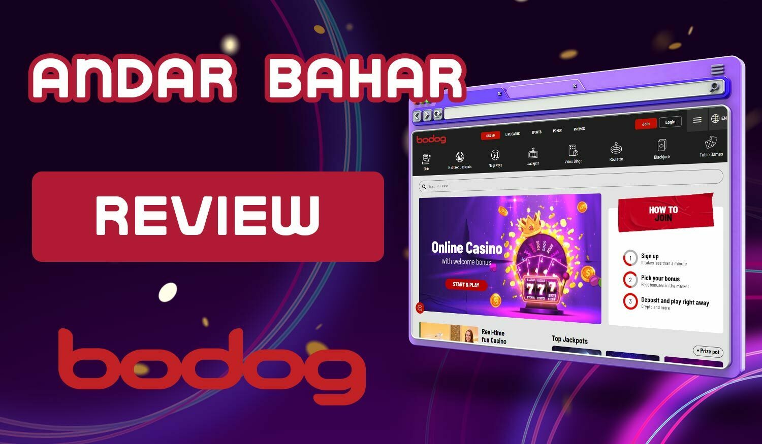 Detailed review of the Bodog bookmaker on Andar Bahars