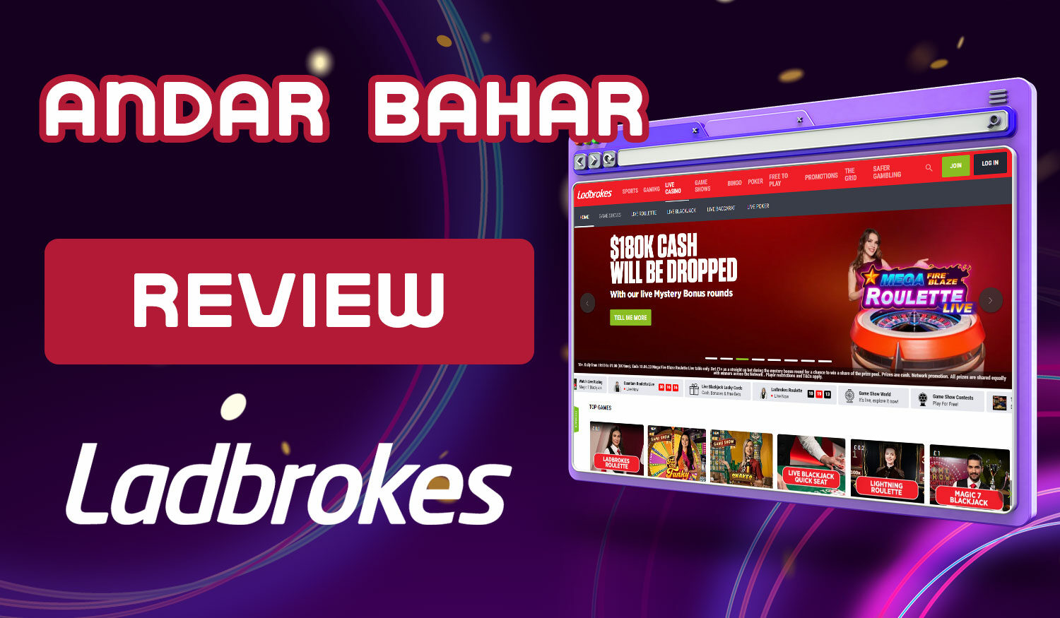 Review of the bookmaker Ladbrokes on Andar Bahars