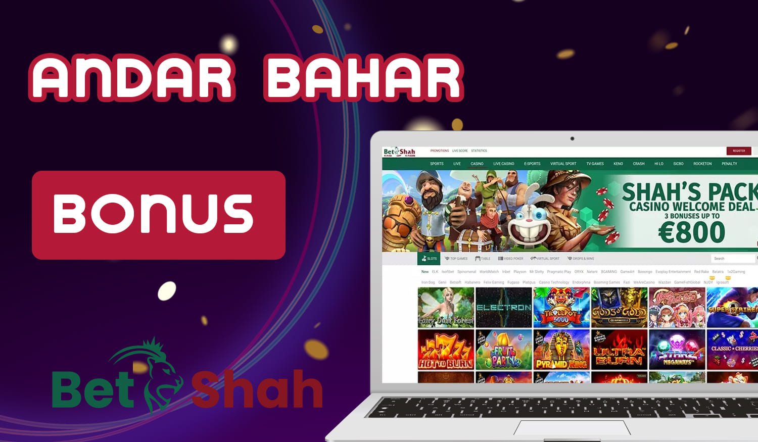 Bonuses and promotions available at BetShah casino and sports betting site