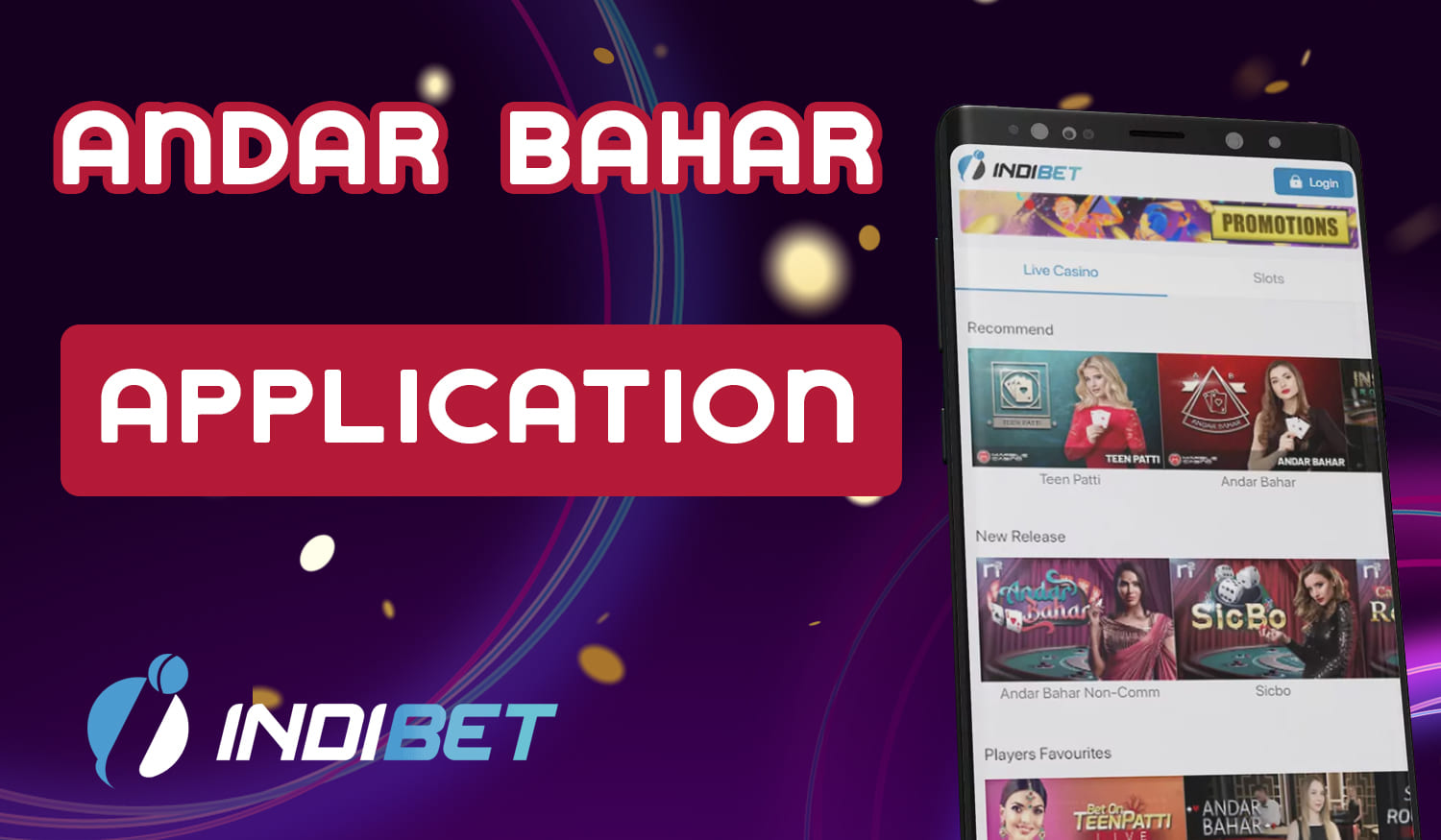 Instructions for Andar Bahar fans how to download Indibet mobile app