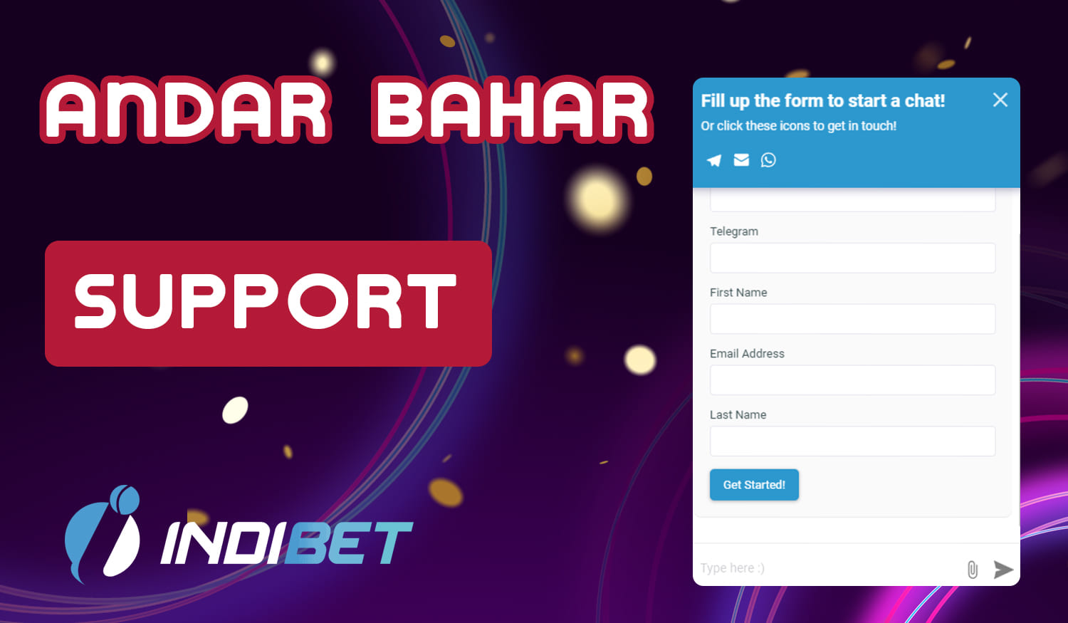 Ways available for Indian users to contact Indibet support team