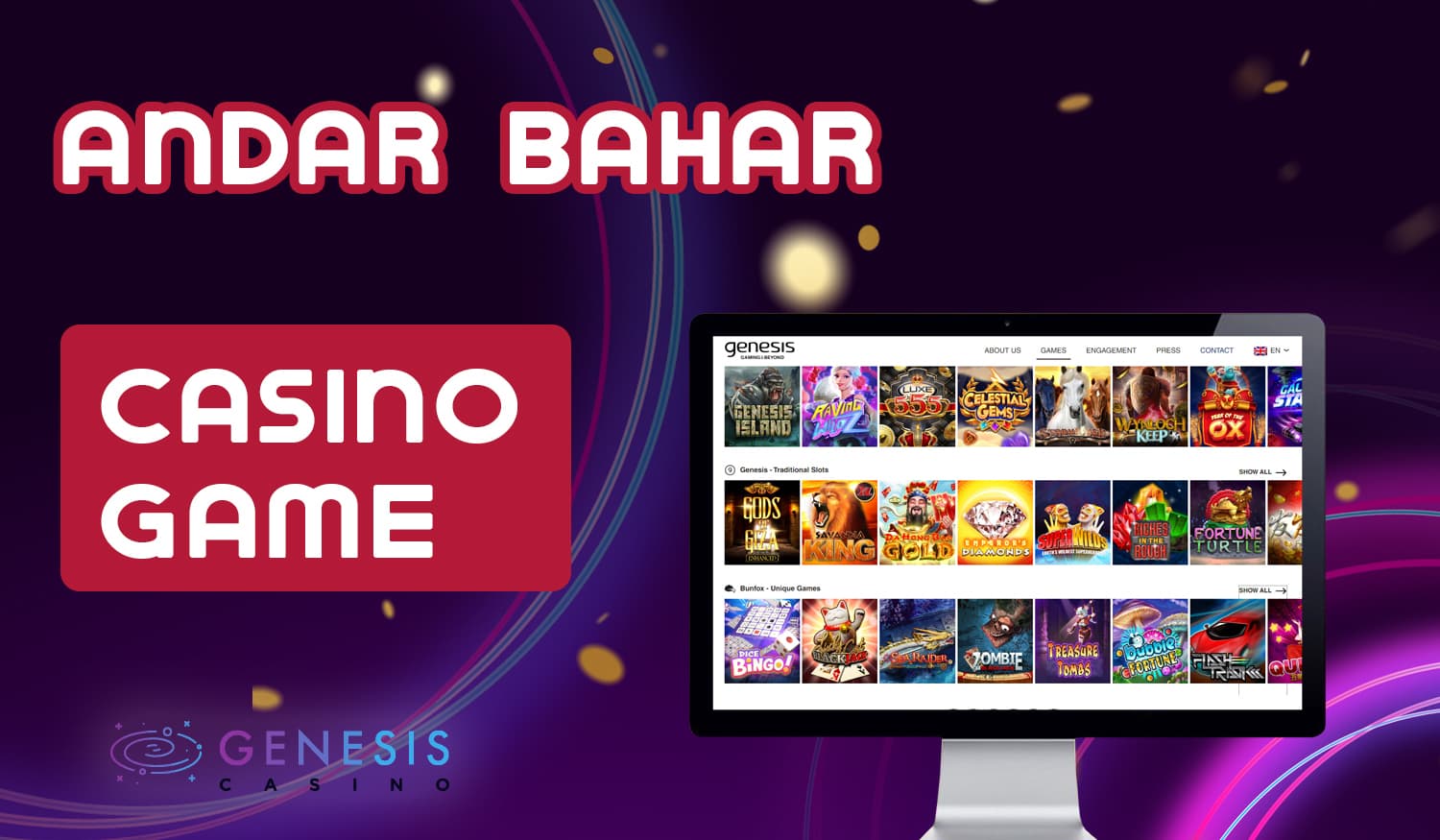 Casino games that Genesis online casino offers to users from India