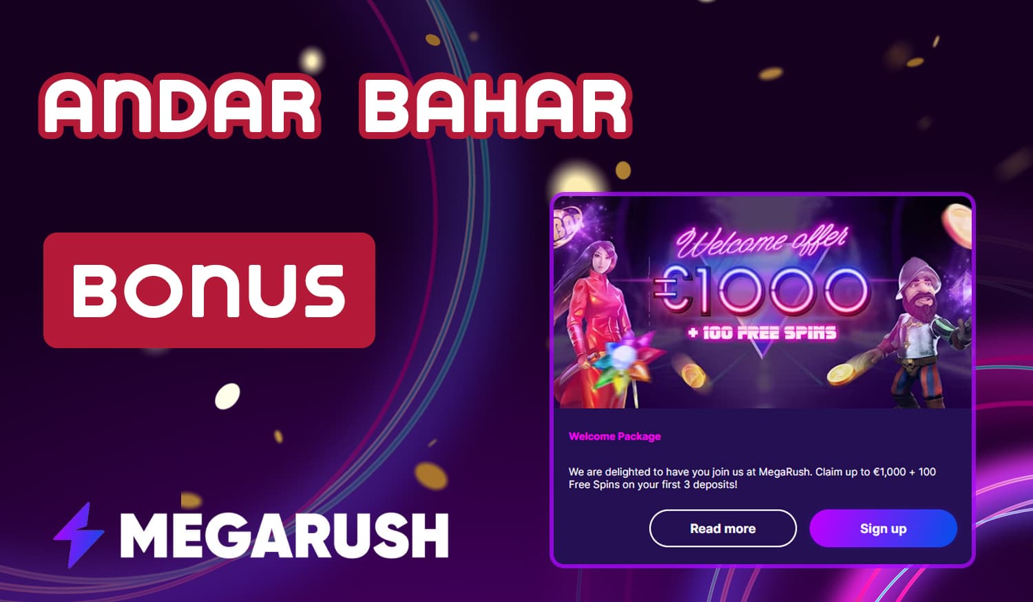 How to get and use Megarush bonuses playing andar bahar