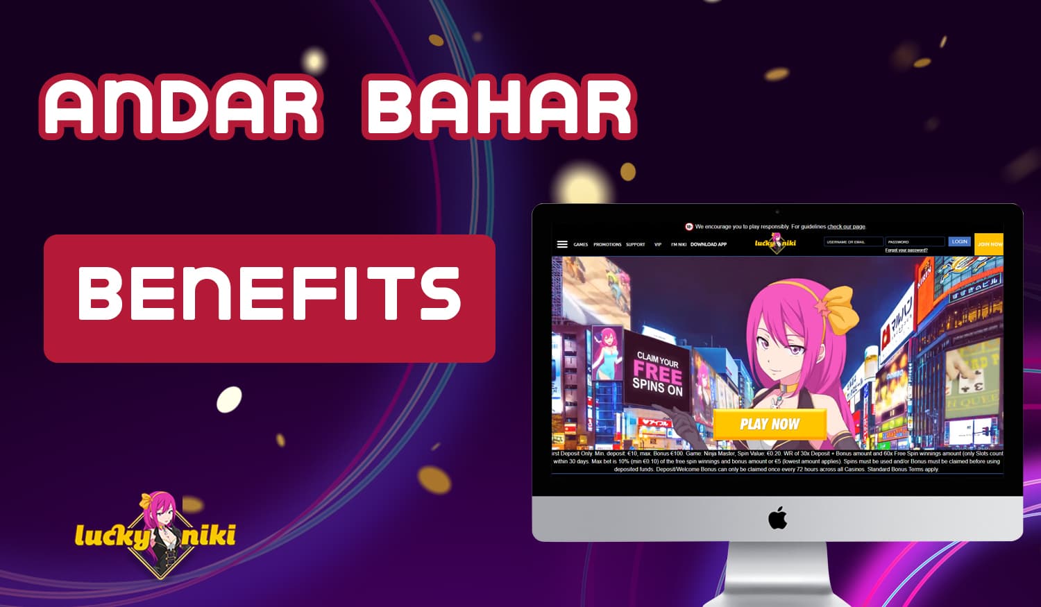 What benefits does LuckyNiki Casino offer to users from India