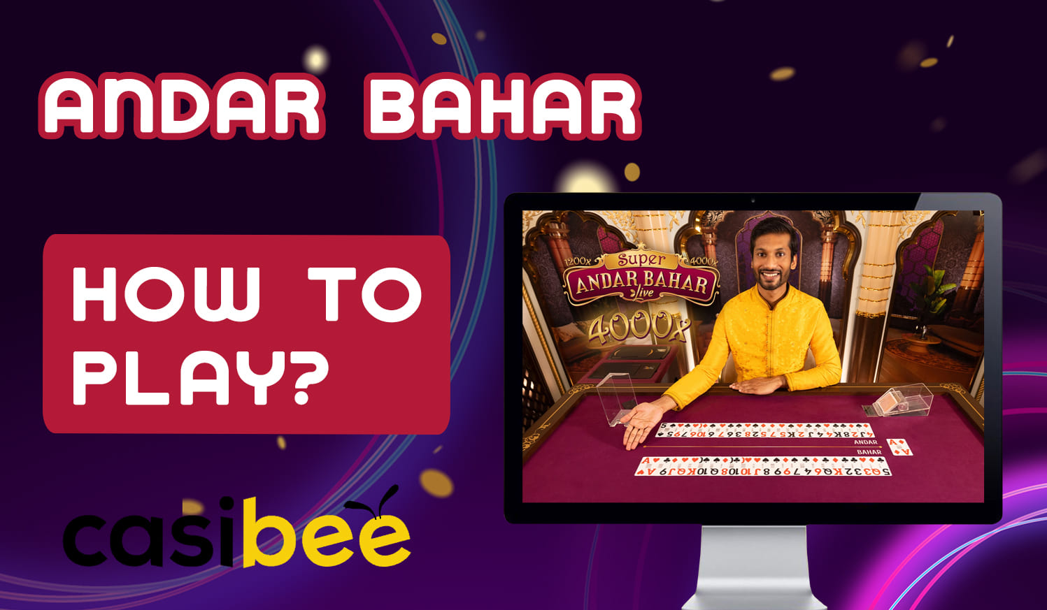 Step by step instructions on how to start playing Andar Bahar at Casibee casino
