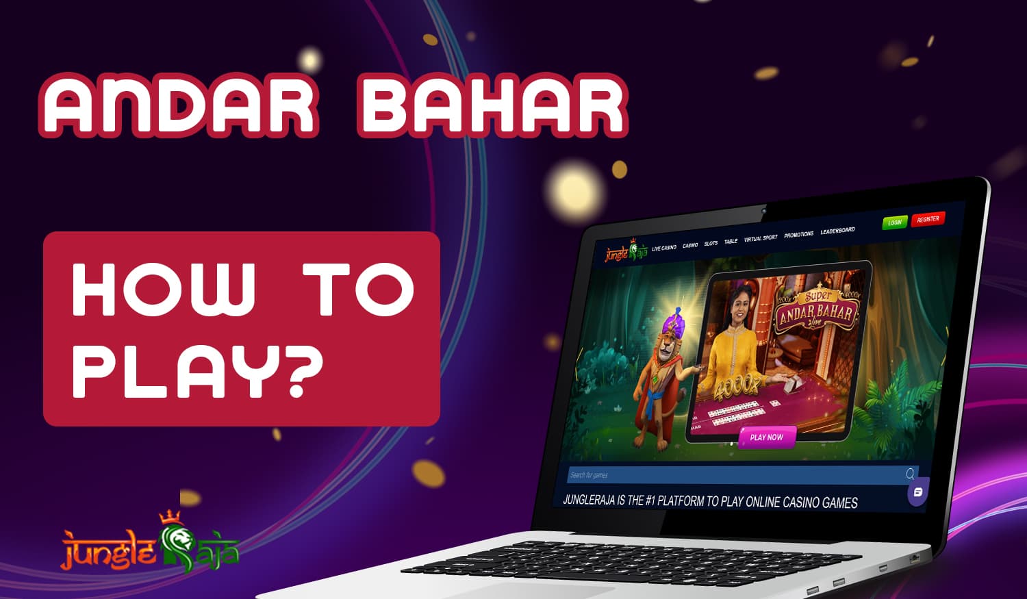 Detailed instructions for new users of JungleRaja casino how to start playing Andar Bahar