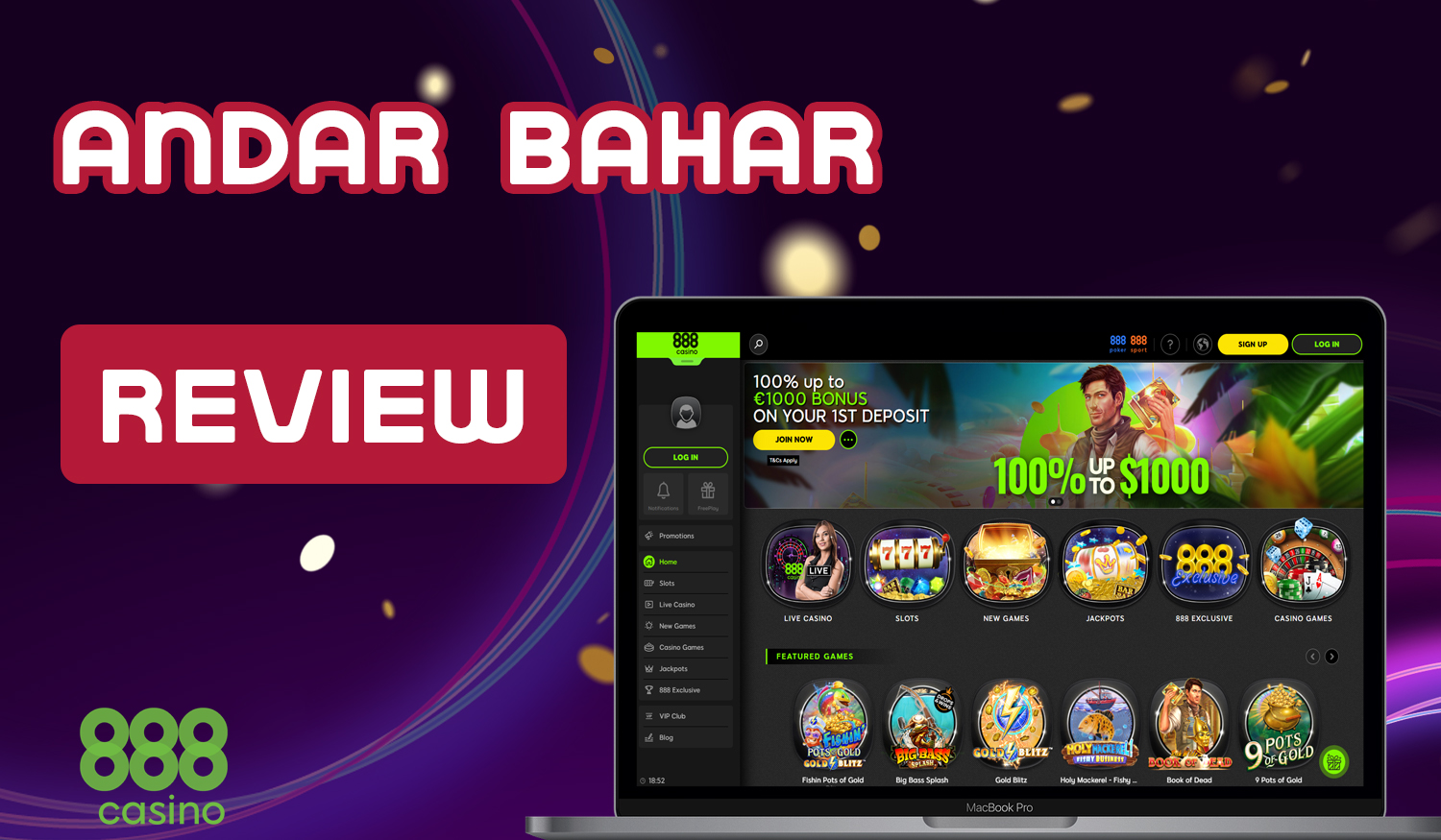 Overview of the exciting Andar Bahar game at 888 casino website