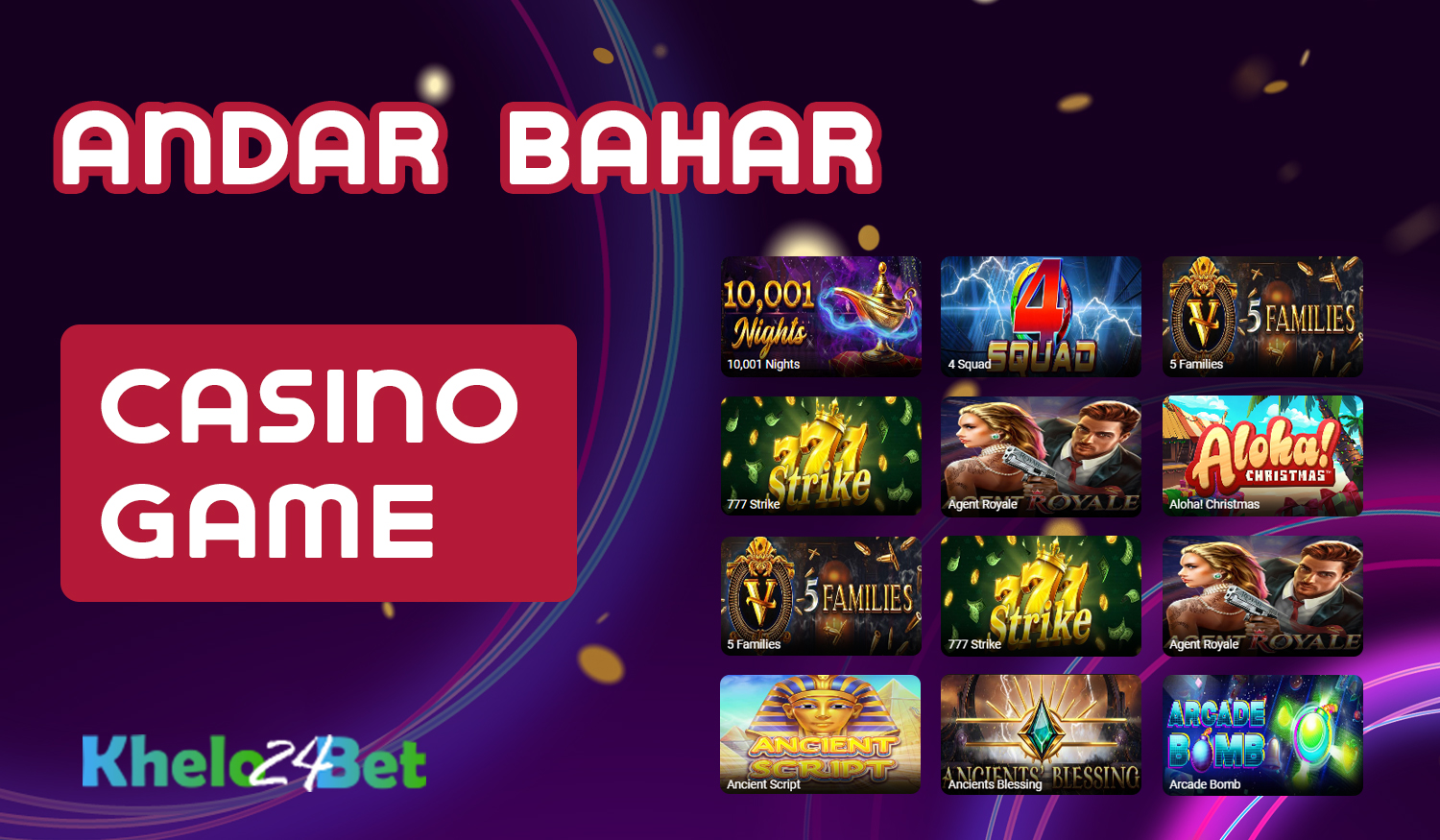 Sections in Khelo24bet online casino section available for Indian users