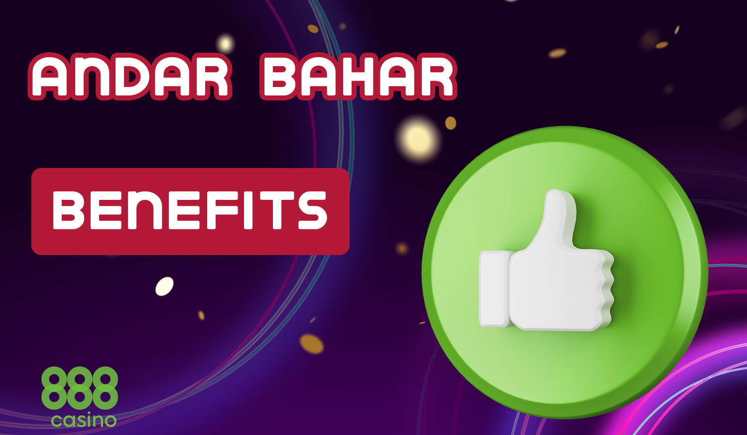 What are the benefits of 888 online casino for playing Andar bahar
