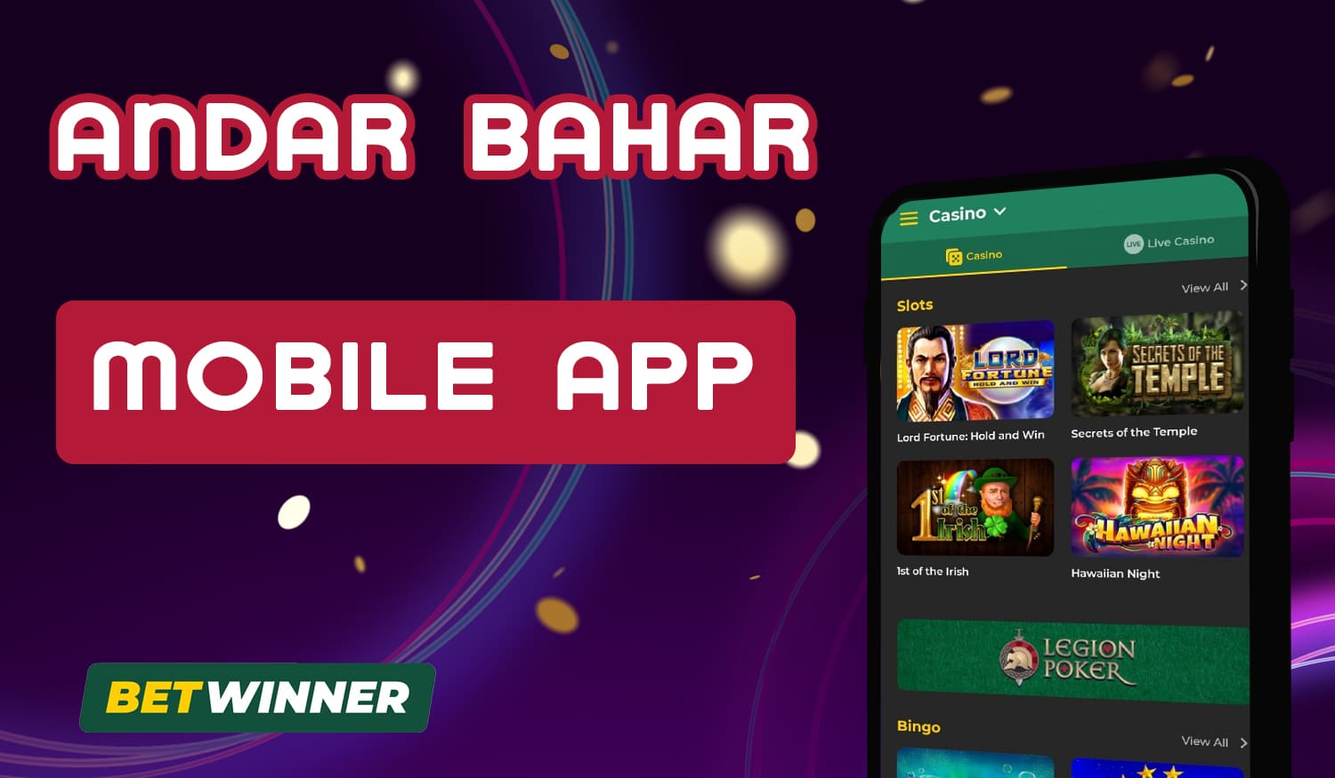 How to start playing Andar Bahar at BetWinner using the mobile app