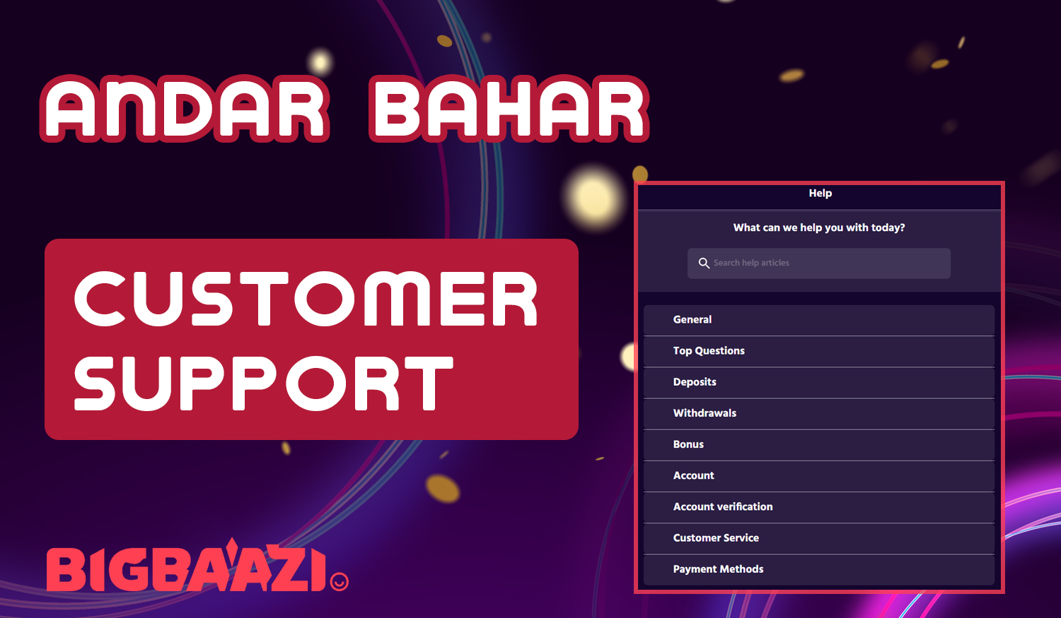 Big Baazi support service for Andar Bahar fans from India