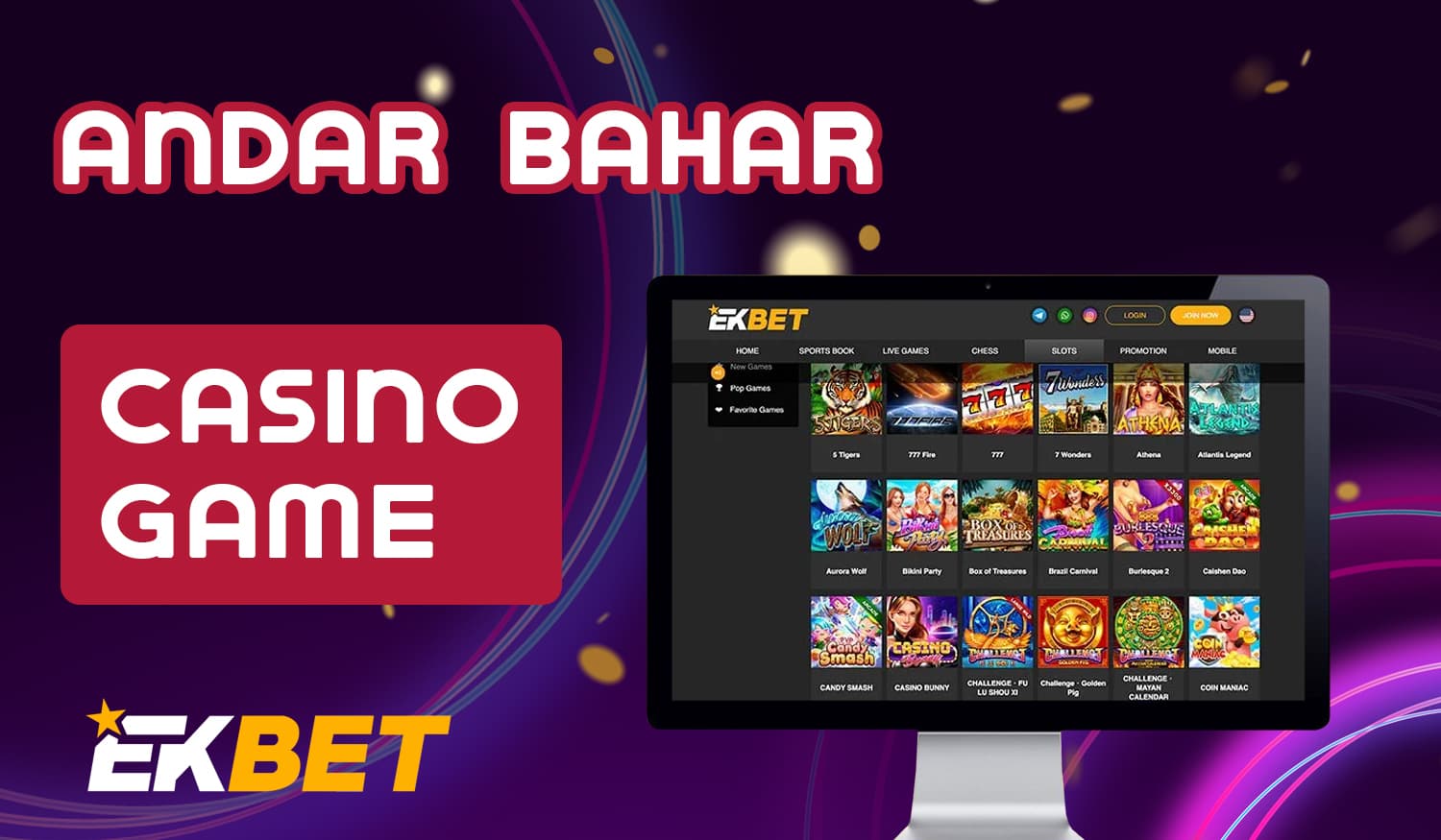 What games are available to online casino fans at Ekbet India