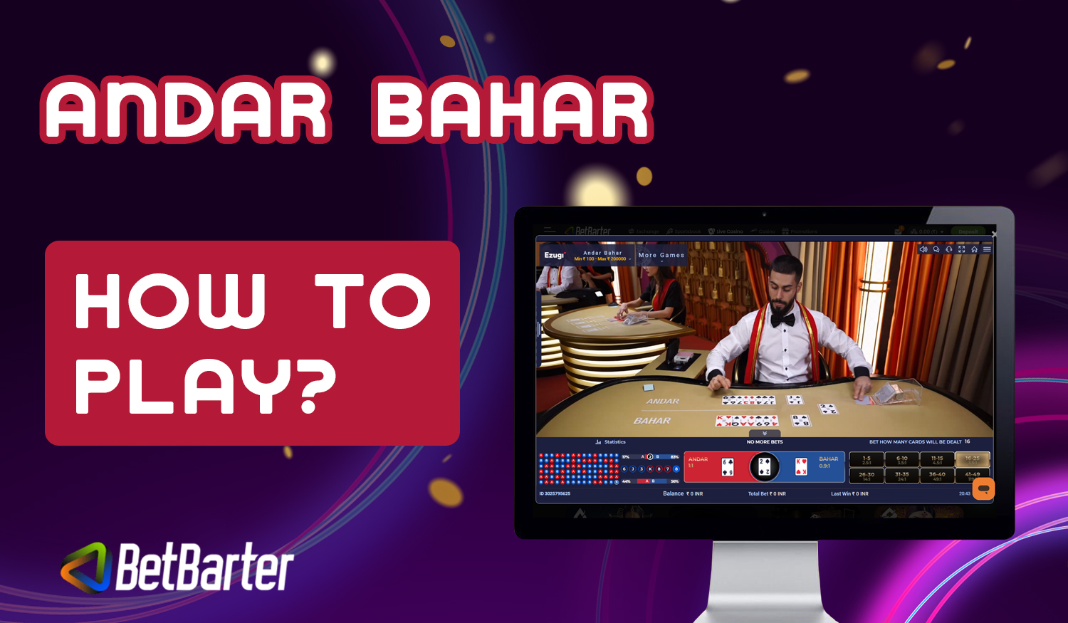 Step-by-step instructions on how to start playing Andar Bahar on BetBarter website