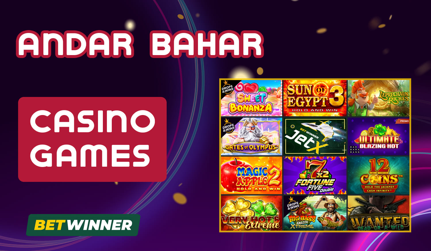 Online casino section games available at BetWinner for Indian players