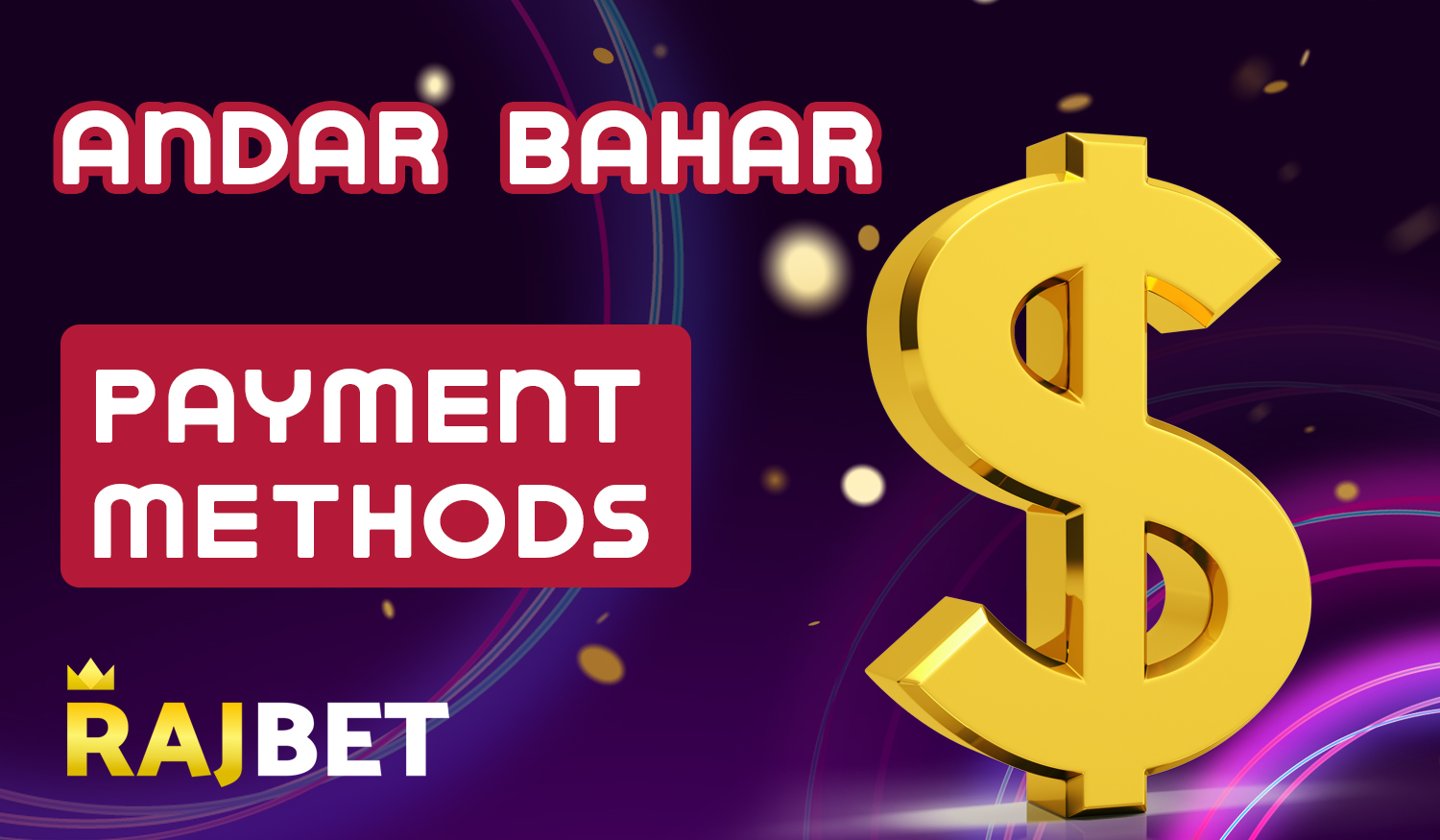 Methods available for making deposits and withdrawals at Rajbet